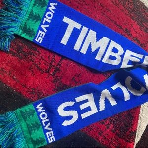 Timberwolves Blue and Green Scarf
